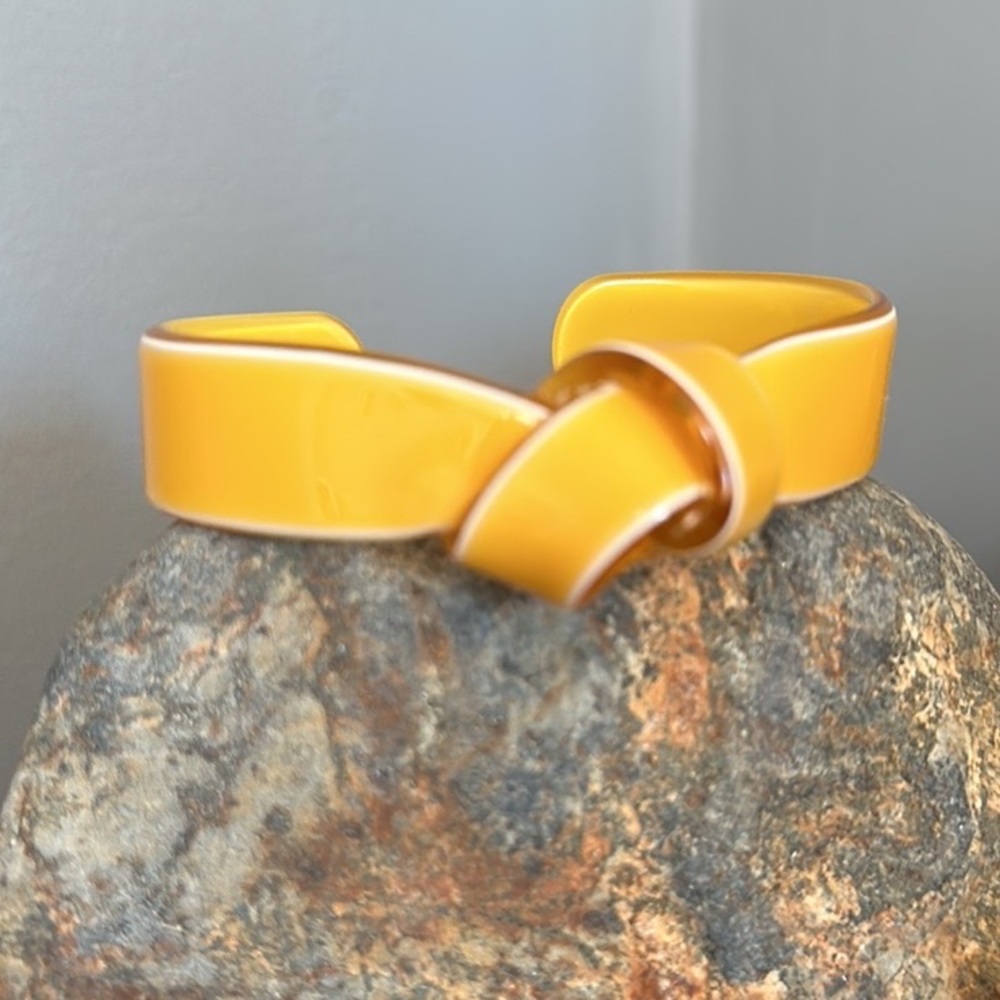 Lea Stein Yellow Ribbon Knot Bracelet